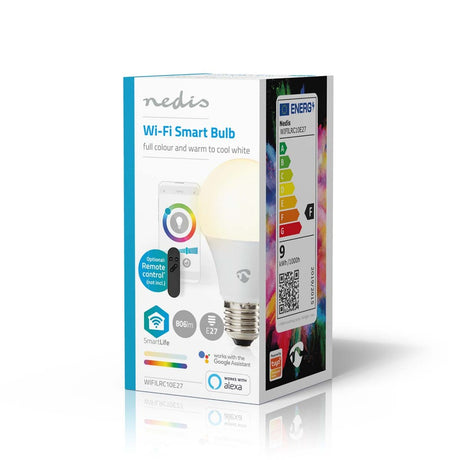 Nedis wifilrc10e27 smartlife wielokolorowa lampa wi-fi e27 806 lm 9 w rgb ciepła do chłodnej bieli android trade; równorzędny iOS