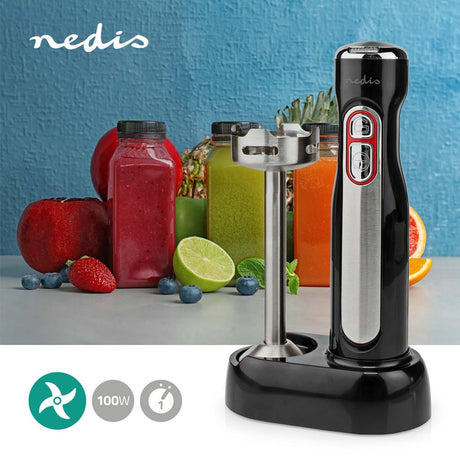 Blender ręczny Nedis Kahb600bk 100W srebrno-czarny
