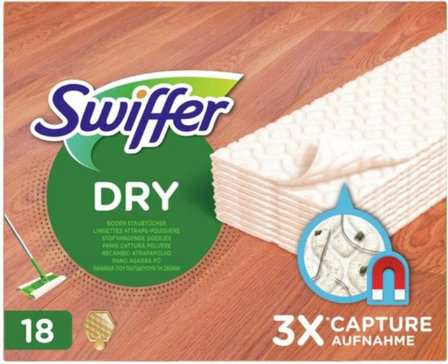 Swiffer suche chusteczki do podłóg drewnianych, 18 sztuk
