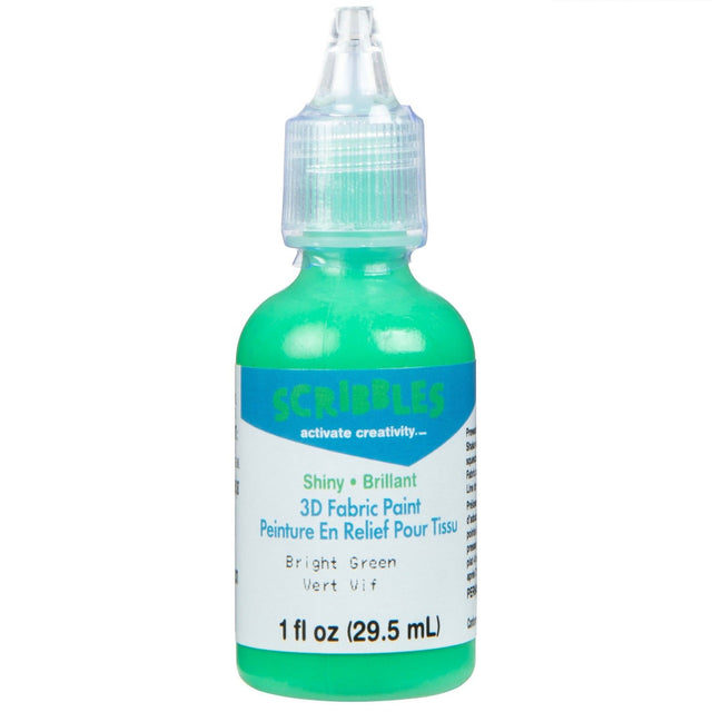 Bazgroły • Farba tekstylna 3D błyszcząca 29,5ml jasnozielona