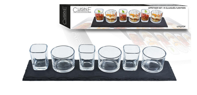 Cuisine performance aperatief set leisteen