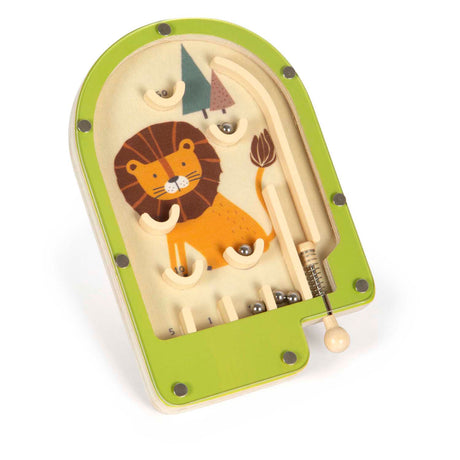 Mała stopa - drewniany mini pinball lew