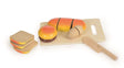 Drewniany zestaw do chleba. 50x12x4cm. 3+