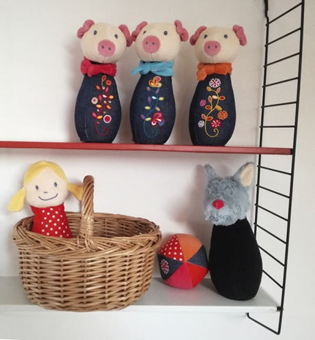 Zestaw do gry w kręgle Wilk 18 cm. 0+