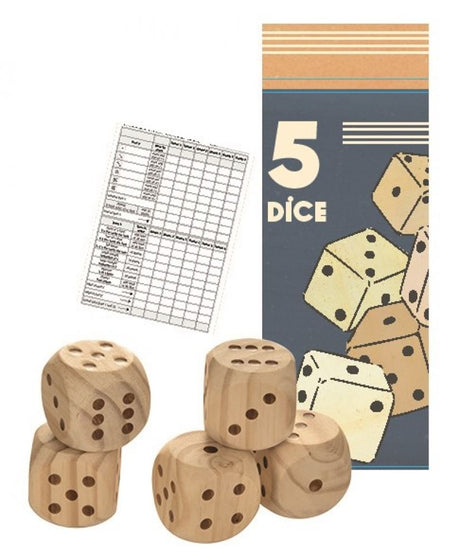5 drewnianych kostek. 5+35cm