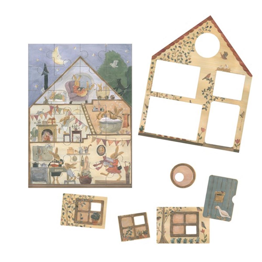 Puzzle Egmont - domek królika. karta fsc