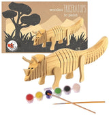 Drewniany triceratops do malowania. 22x7x5