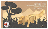 Drewniany triceratops do malowania. 22x7x5