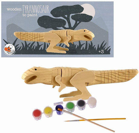 Drewniany tyranozaur Egmont do pomalowania.