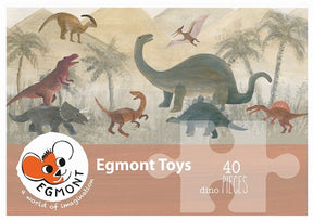 Puzzle dinozaurów Egmont 40 szt. mapa fsc