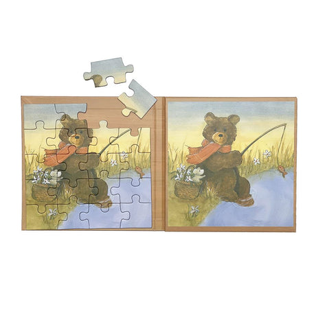 Puzzle na magnes firmy Egmont, pluszowy miś. 17,5x1