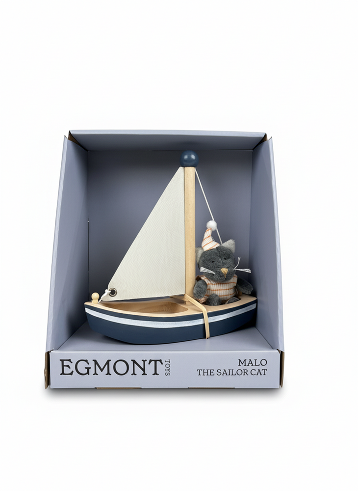 Egmont Malo, kot w łódce. 18x18x8