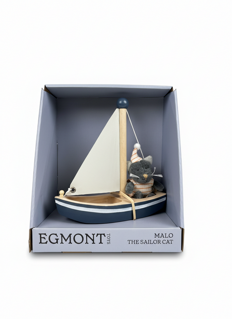 Egmont Malo, kot w łódce. 18x18x8