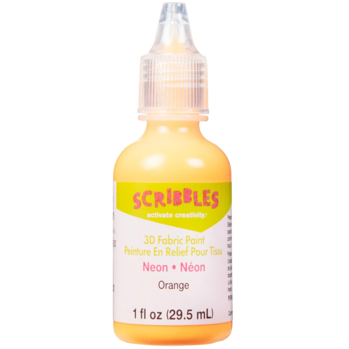 Bazgroły • Farba tekstylna 3D neonowa 29,5ml pomarańczowa