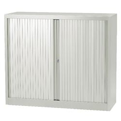 Szafka z drzwiami rolowanymi niska stal 100x43x103cm jasnoszara 1 półka