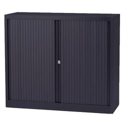 Szafka z drzwiami rolowanymi niska stal 120x43x103cm ciemnoszara 1 półka