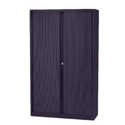 Szafka z drzwiami rolowanymi wysoka bisley 120x43x198cm ciemnoszara 4 półki