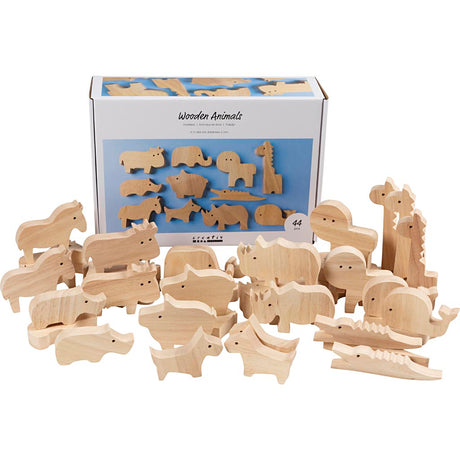 Firma Creativ https: www.cchobby.nl drewniane-zwierzęta-farm-and-safari-h-3-14-5-cm-thickness-2-cm-44-piece-1-box