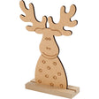 Firma Creativ https: www.cchobby.nl Figurka świąteczna-renifer-wys.-15-cm-gł.3-cm-szer.11-cm-grubość-3-mm-1-szt.
