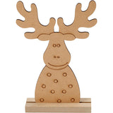 Firma Creativ https: www.cchobby.nl Figurka świąteczna-renifer-wys.-15-cm-gł.3-cm-szer.11-cm-grubość-3-mm-1-szt.