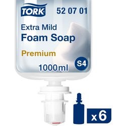 Mydło w piance Tork S4 Premium wyjątkowo łagodne, przezroczyste