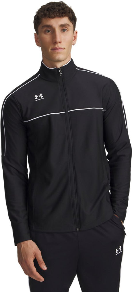 Męska kamizelka sportowa Under Armour M Challenger Track Jacket-blk - czarno - biała