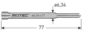 Trzpień centrujący Rotec ø6,34mm l=77mm