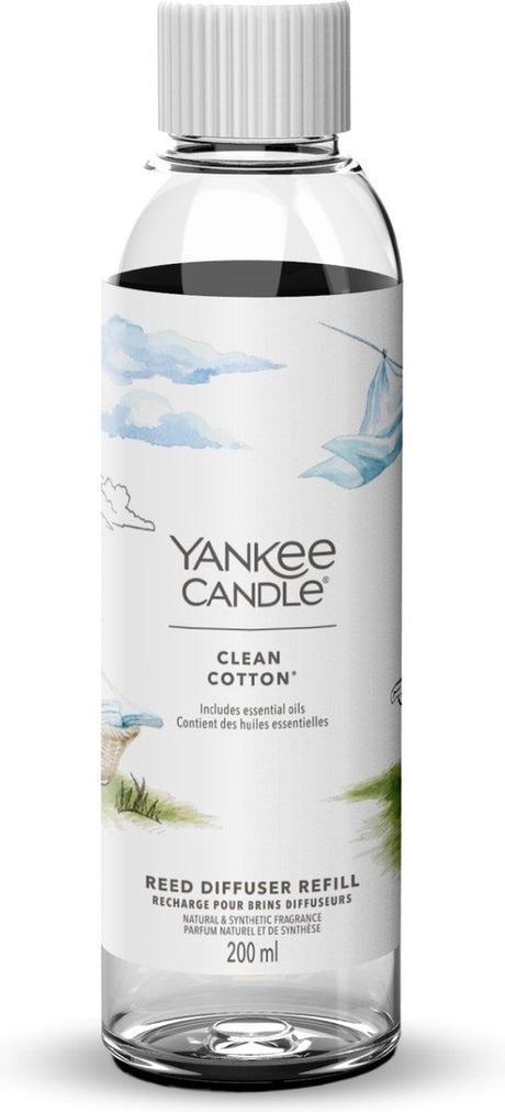 Yankee Candle - wkład do sztyftów zapachowych 200 ml - czysta bawełna