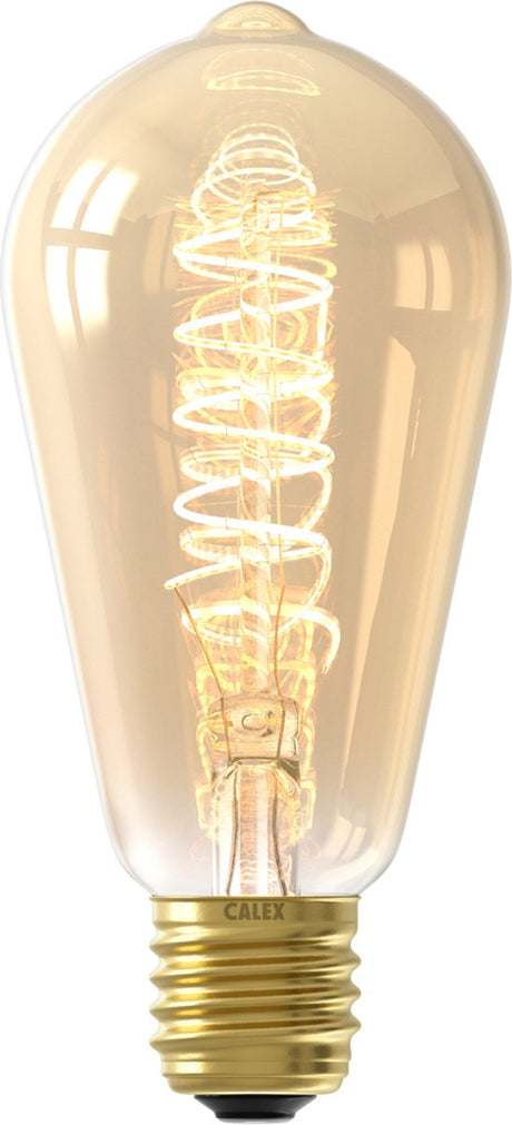 Calex spiraal filament led lamp - e27 - st64 - goud