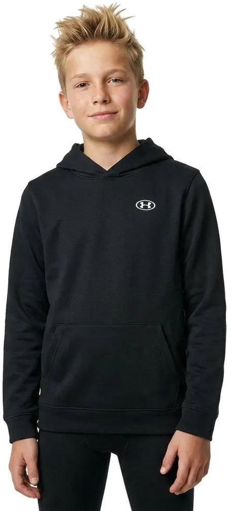 Under armour rival fleece hoodie zwart 14-16 years jongen 140