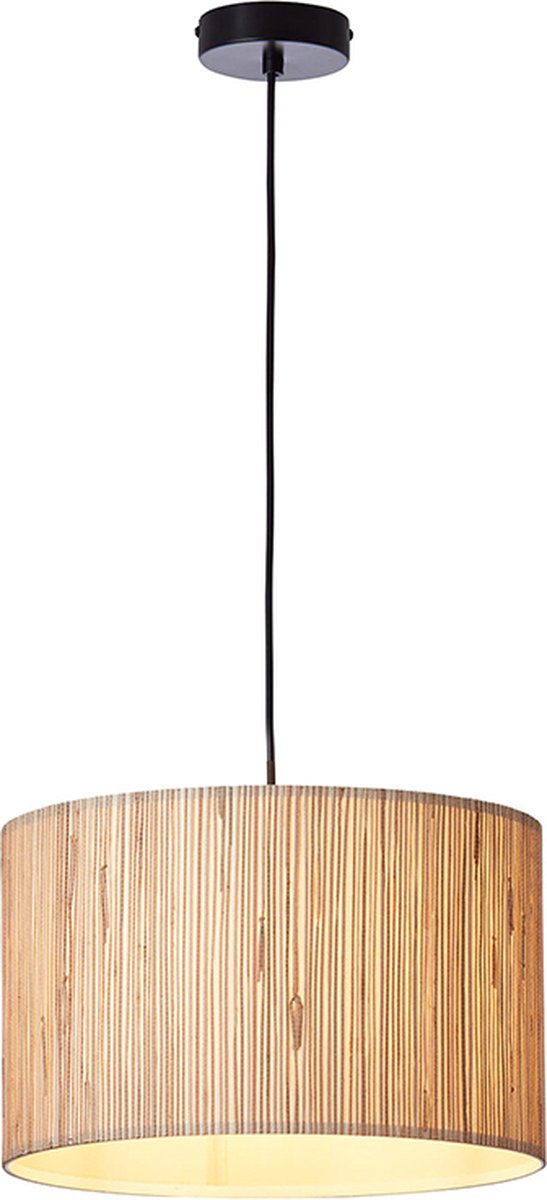 Brilliant wimea - hanglamp - e27 max 1x40w - zwart nature