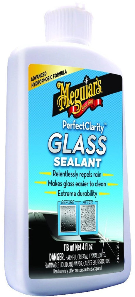 Meguiar's Meguiar's Perfect Clear Uszczelniacz do szkła – 118ml – Uszczelniacz do szkła – Hydrofobowa hydrofobowość – Ochrona szkła