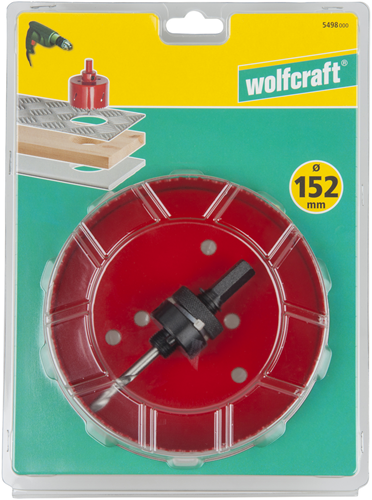 Wolfcraft - otwornica 152mm - wiertło do otworów bim 152 mm - 5498000