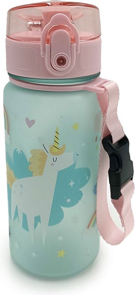 Puckator jednorożec magiczny pop top 350ml odporna na stłuczenie butelka do picia kubek szkolny kubek do picia dziecko