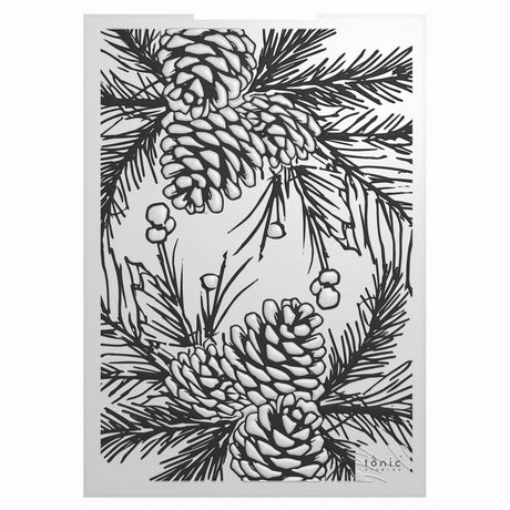 Tonic studios • ponadczasowy folder do tłoczonego 3D z paradą pinecone