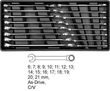Yato invoegen in ladesleutels 16cz. 6-21mm 5531