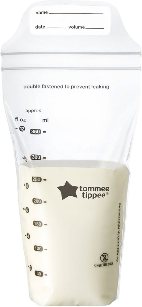 Tommee tippee bliżej natury - woreczki do przechowywania mleka matki - wstępnie sterylizowane - bezpieczne podwójne zamknięcie - jednorazowego użytku - 350 ml - 36 sztuk
