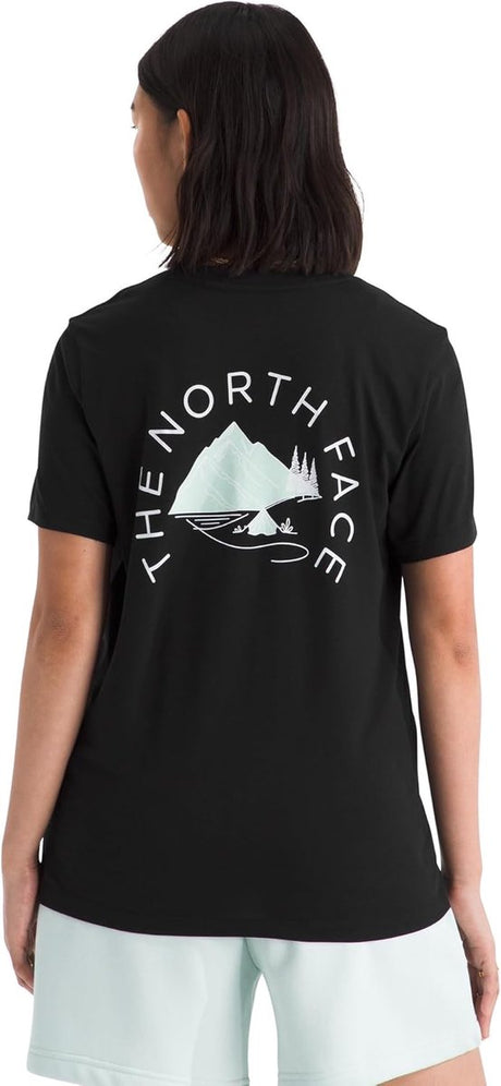 Damska koszulka outdoorowa The North Face w monte regular z krótkim rękawem i grafiką – tnf czarna
