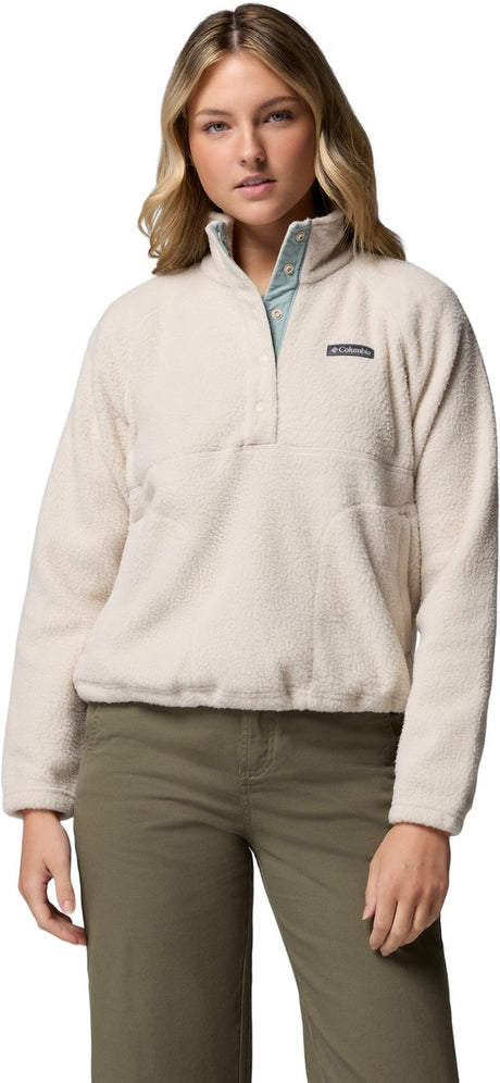 Columbia jasper ridge™ pebbled fleece half snap dark stone m