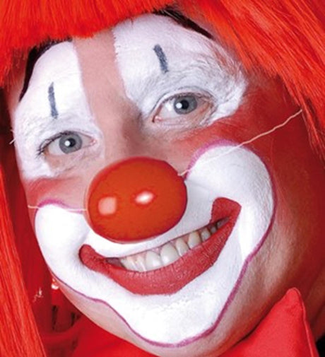 Czerwona torebka z nosami klauna Boland, zawierająca 24 sztuki plastiku