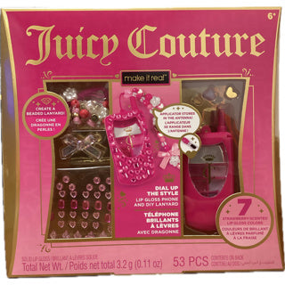 Zestaw do telefonu i paznokci Juicy Couture z błyszczykiem | 3 sztuki