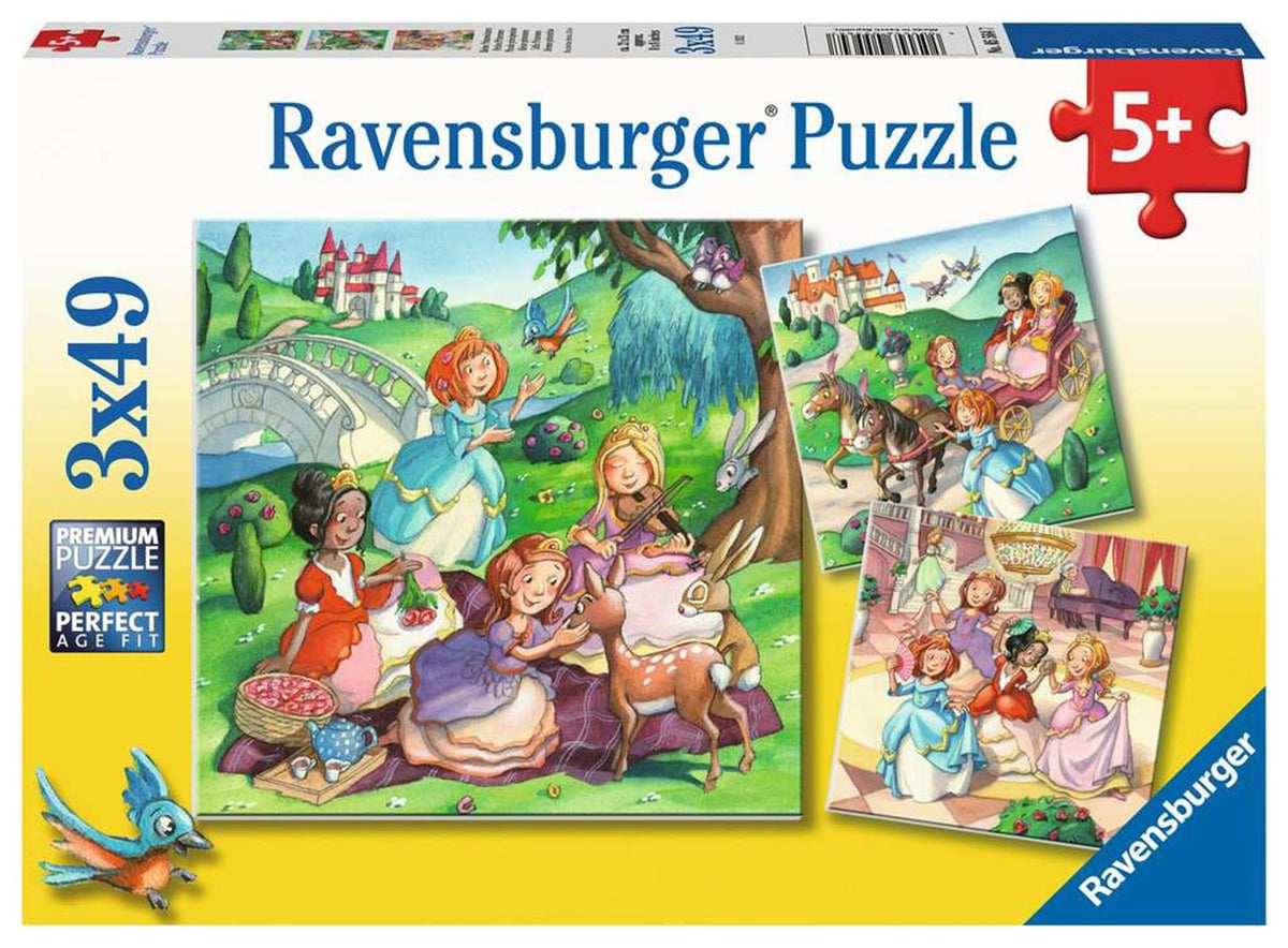 Puzzle Ravensburger małe księżniczki - układanka - 3x49 elementów