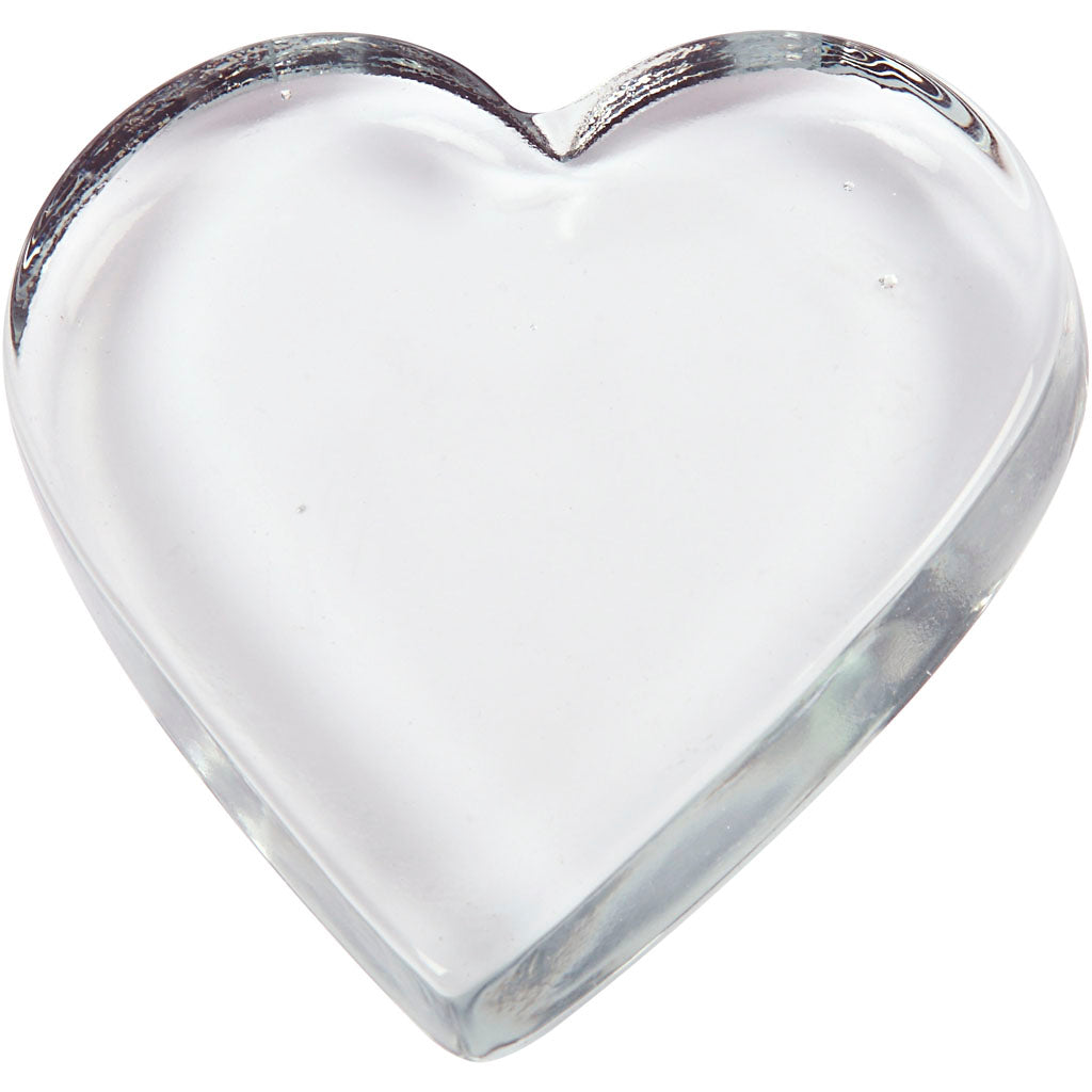 Firma Creativ Hart Glas Transparent, 10x9 cm