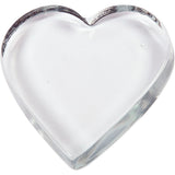 Firma Creativ Hart Glas Transparent, 10x9 cm
