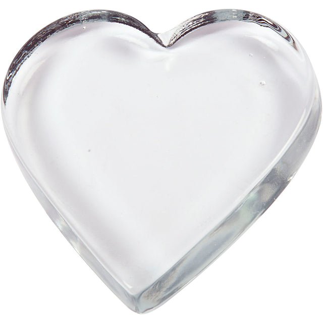 Firma Creativ Hart Glas Transparent, 10x9 cm