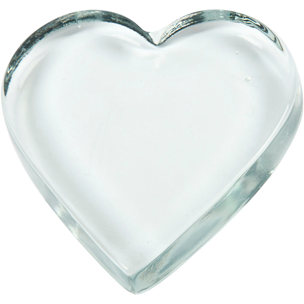 Firma Creativ Hart Glas Transparent, 10x9 cm