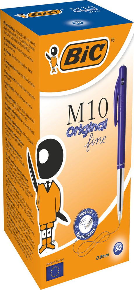 Długopis Bic m10 0,4mm niebieski 50 sztuk