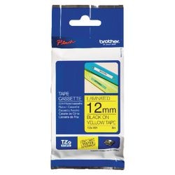Brother tz-631 12mm - czarny na żółtym - laminowany (8m)