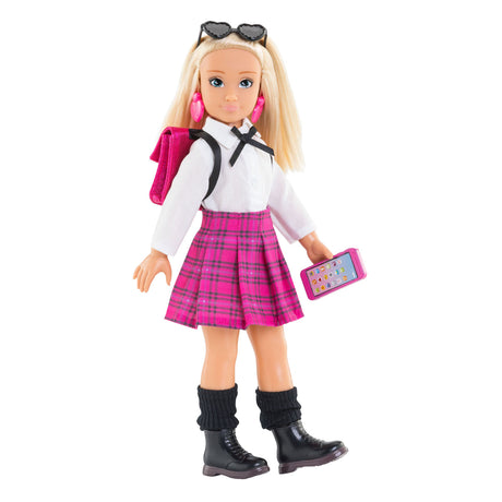 Ubrania dla lalek angielskiej studentki Corolle dla dziewczynek - zestaw modnych akcesoriów 28 cm.
