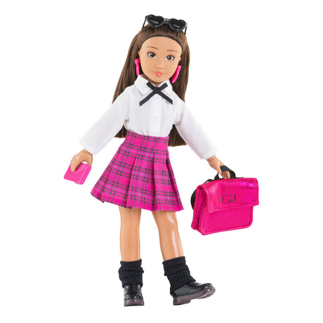 Ubrania dla lalek angielskiej studentki Corolle dla dziewczynek - zestaw modnych akcesoriów 28 cm.